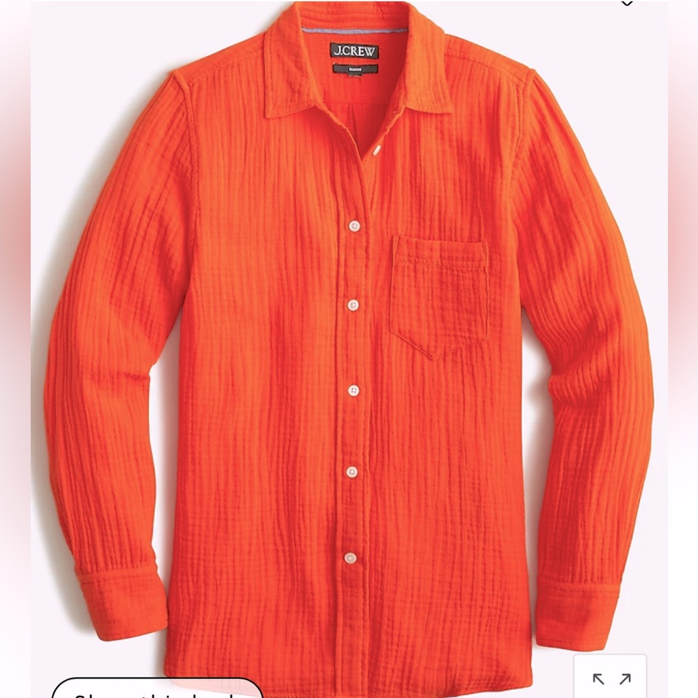 J. Crew Gauze Shirt size Large New in package-absolutely beautiful sold out